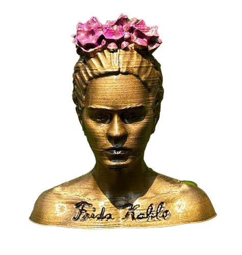 Gartenstecker > Frida Kahlo < Gold