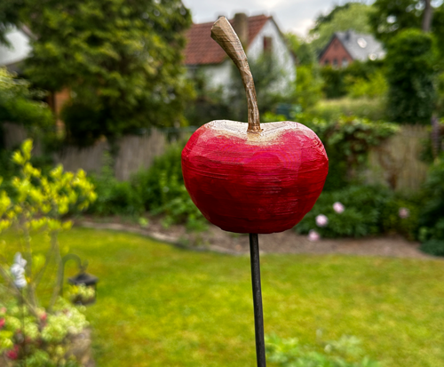 Gartenstecker Riesen Kirsche in Rot