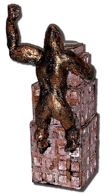Skulptur-Vase > King Kong < bronze
