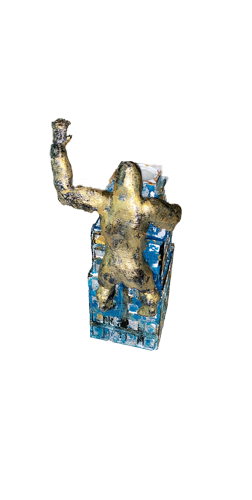 Skulptur-Vase > King Kong < pale blue